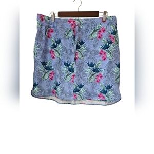 Duluth Trading Co.Women's Size L Floral Print Skirt with Drawstring ,Summer